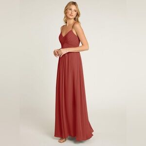 Azazie Haleigh Bridesmaids Dress in Terracotta Size A12